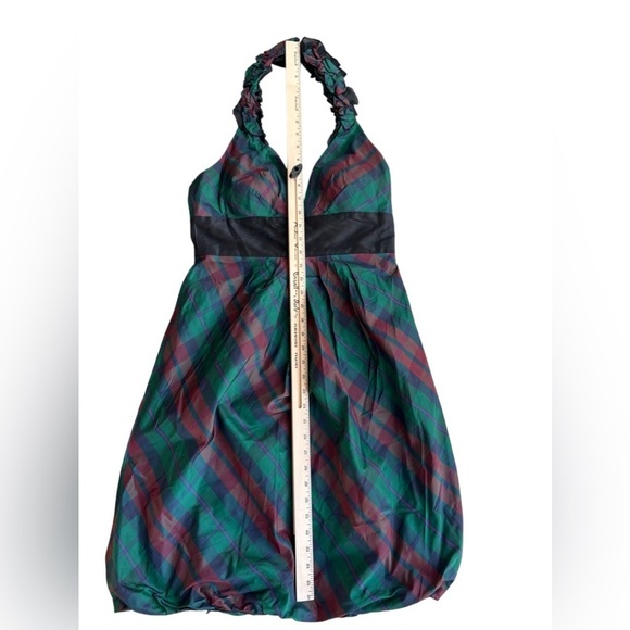 Kay Unger Women's Plaid Halter Cocktail Dress Size 8 - Picture 8 of 11